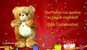 Spanish Cumpleaños Cards, Free Spanish Cumpleaños eCards | 123 ... via Relatably.com