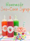 DIY Snow Cone Syrup Recipe! The flavors are endless