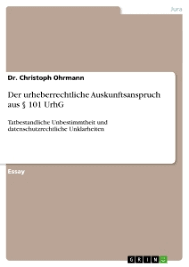 Autorenprofil | Christoph Ohrmann | 1 eBooks | GRIN
