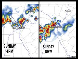 Thunderstorm and flooding chances in South Texas
