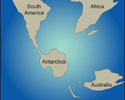 Image of Antarctica separated from South America