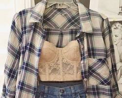 Image of Flannel shirts country concert outfit