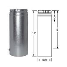 Duravent B-Vent 10" x 18" Adjustable Round Rigid Pipe Length ...