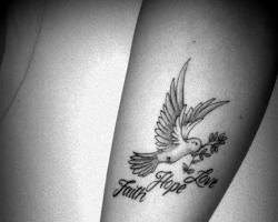 Image of Christian Faith Dove Tattoo