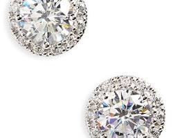 Halo Cubic Zirconia Stud Earrings. Nordstrom