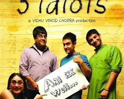 Image of 3 Idiots Movie Poster with Aamir Khan, R. Madhavan, Sharman Joshi