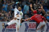 APTOPIX Angels Rays Baseball