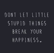 Don&#39;t let little stupid things break your happiness | Heart Broken ... via Relatably.com