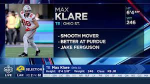 WATCH: Tavon Austin announces selection of TE Max Klare with No. 61 pick in 2026 draft