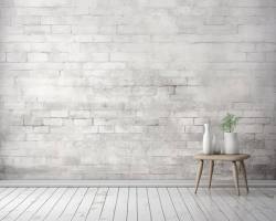 Image of Modern Twist custom made grey brick wallpaper