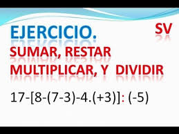 Resultado de imagen de imagen de operaciones de suma resta multiplicacion y division potenciacion