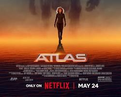 Atlas Netflix movie Jennifer Lopez poster official, yapay zekayla üretilmiş