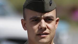 March 26: Marine Corps Staff Sgt. Frank Wuterich arrives for a pretrial hearing at Camp Pendleton Marine Corps Base in San Diego County, Calif.AP - 032610_matt_marine