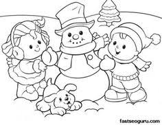 Image result for coloring book snowmen