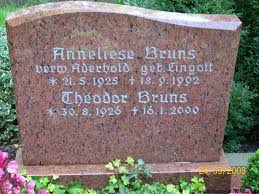 Grab von Theodor Bruns (30.08.1926-16.01.2000), Friedhof Jennelt