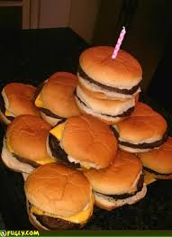 Résultat de recherche d'images pour "cheeseburger that looks like cake"