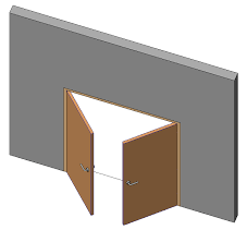 Flush-Double-Door-Adj Swing-w Handle 2100 In Revit | Free ...
