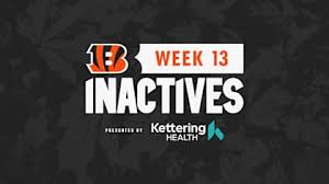 Tee Higgins inactive for Week 13 Bengals game