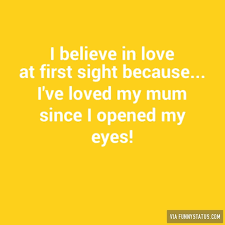 I believe in love at first sight because... I&#39;ve loved… - Funny Status via Relatably.com