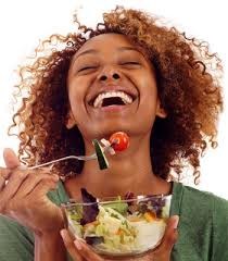 Résultat de recherche d'images pour "laughing at salad"