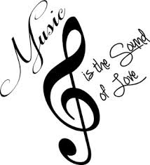 Amazon.com : Music is the sound of love cute wall art wall sayings ... via Relatably.com