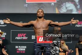 Licensable picture: Felipe Franco holds his arms out during the ceremonial weigh-in for UFC Fight Night at Paycom Center in Oklahoma City on Friday