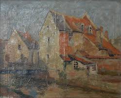 Alte Häuser von Paul Mathieu (1872-1932, Belgium) - Paul+Mathieu-Old+Houses