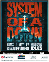 System of a Down se presentará en el Estadio GNP Seguros