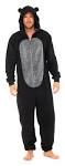 Del Rossa Men s Fleece Hooded Footed One Piece Onesie Pajamas