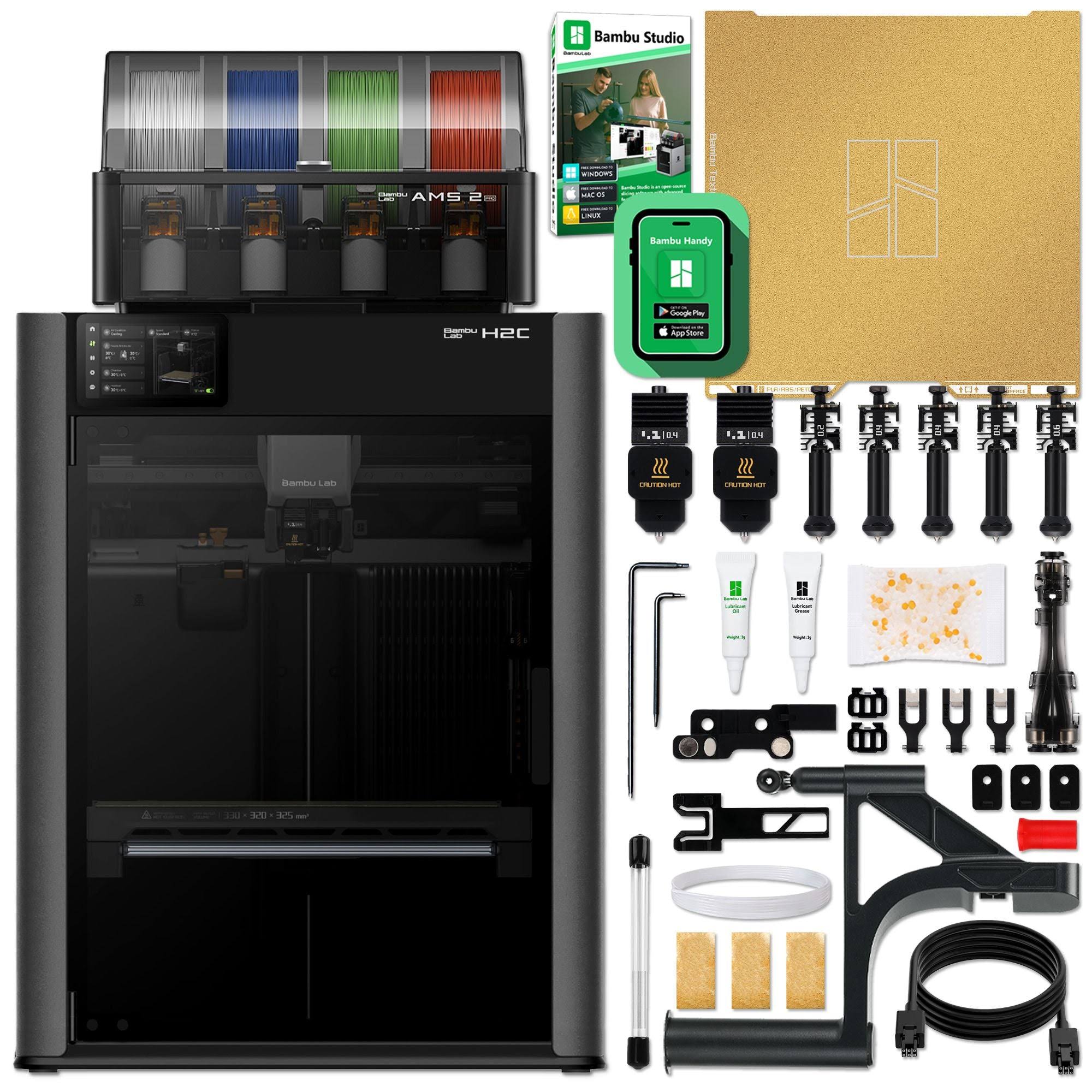 Bambu Lab H2C Dual Head Vortek 3D Printer