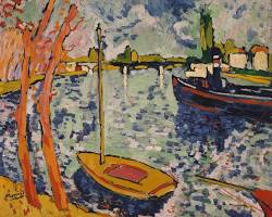 Gambar Maurice de Vlaminck The River Seine at Chatou