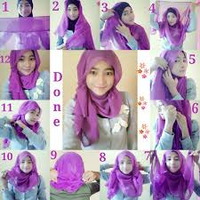 Hasil gambar untuk tutorial hijab paris