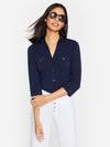 Women's Brynn Lyford Jersey Shirt Winter Navy, Size XL | Spandex J.McLaughlin - Product from J. McLaughlin
