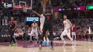 RJ Barrett buries a 3 over James Harden