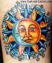 Looking for unique Color tattoos Tattoos? Sun Moon Stars. click to view large image. Keyword Galleries: Color tattoos, Femine tattoos, Fantasy tattoos - julio45