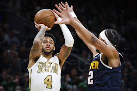 Anfernee Simons in action with the Boston Celtics