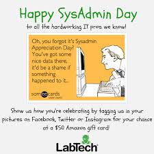 We&#39;re giving out $50 Amazon gift cards to celebrate Sysadmin Day ... via Relatably.com