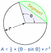 Calculadora en lnea: Segmento circular