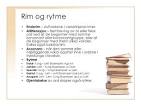 Rim og rytme i dikt Oppskrift p diktanalyse i norsk