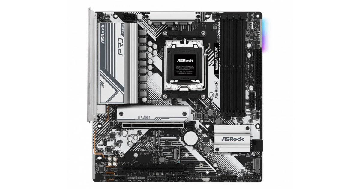 ASRock B650M Pro RS AM5 AMD B650 Micro ATX Motherboard
