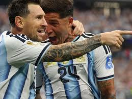 Lionel Messi celebrating his record-breaking goals