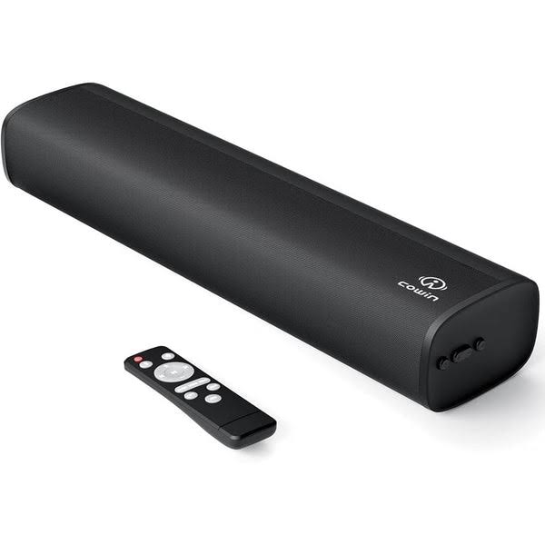 Cowin Sound Bar Sound Bars for Smart TV Bluetooth 5.0 Soundbar 50W 17Inch Small Soundbars with ARC/Optical/AUX Connection
