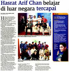 Hasrat Arif Chan belajar di luar negara tercapai - Newspaper ... - hasrat-ariff_n1-090112