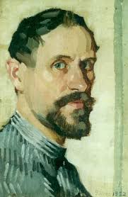 Pierre Adolphe Valette teacher of LS Lowry at Robert Perera Fine Art Gallery of Lymington. Title: Pierre Adolphe Valette self portrait 1922. Price: £ SOLD - valette-self-portrait