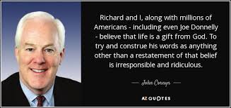 John Cornyn quote: Richard and I, along with millions of Americans ... via Relatably.com