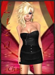 Second Life Marketplace - (2Chez) Liza Black Leather \u0026amp; Ribbed Knit ...