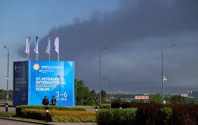 Russia repels drone attack over Leningrad region as economic forum kicks off