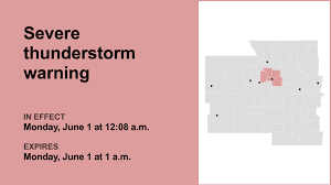 Update: Thunderstorms with damaging winds and quarter-sized hail in the Kansas City area Monday