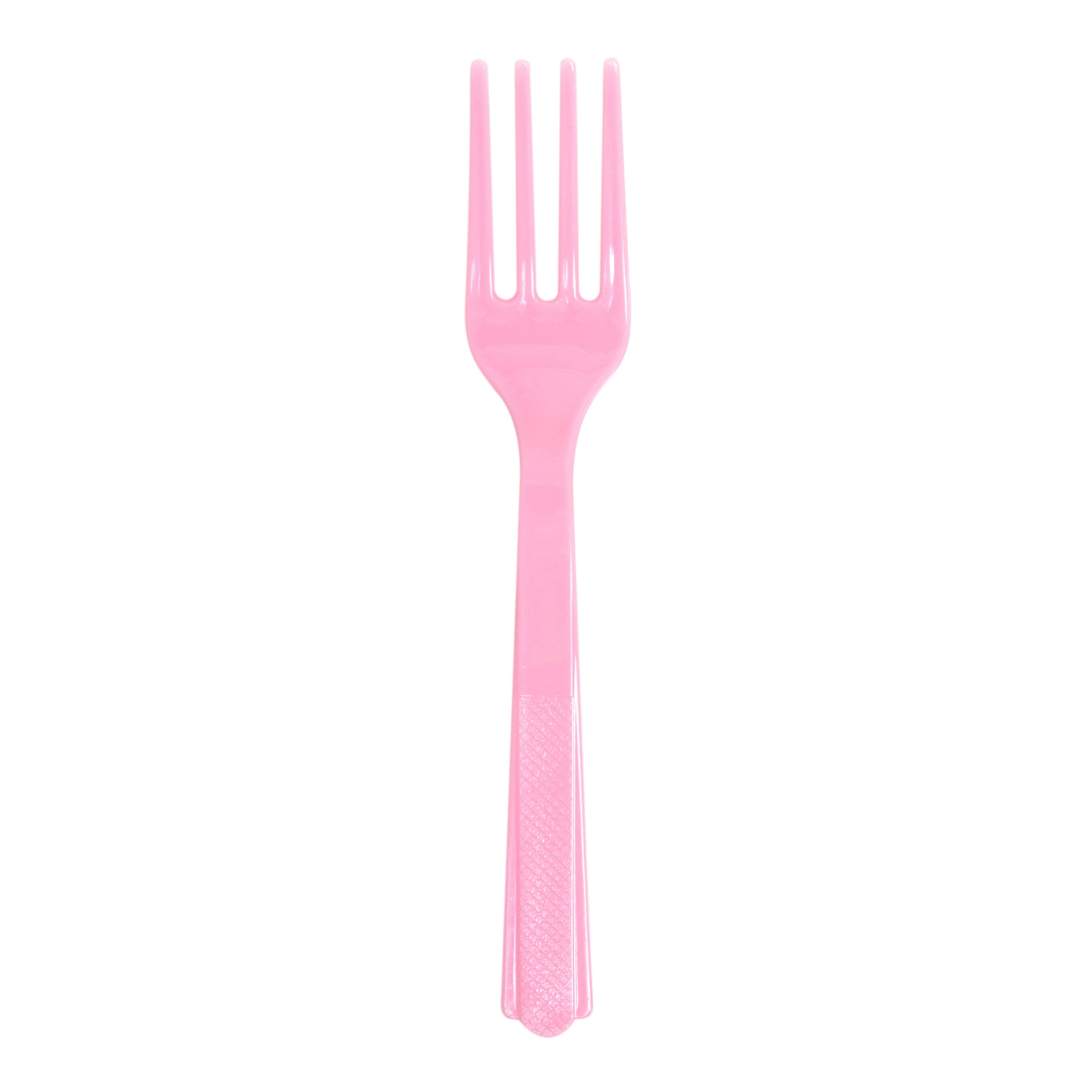 Light Pink Plastic Forks