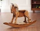 Wooden rocking horse